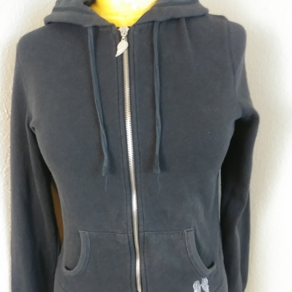 Victoria Secret Zip-up Gold Metallic Beaded Applique Hoodie - Picture 2 of 5